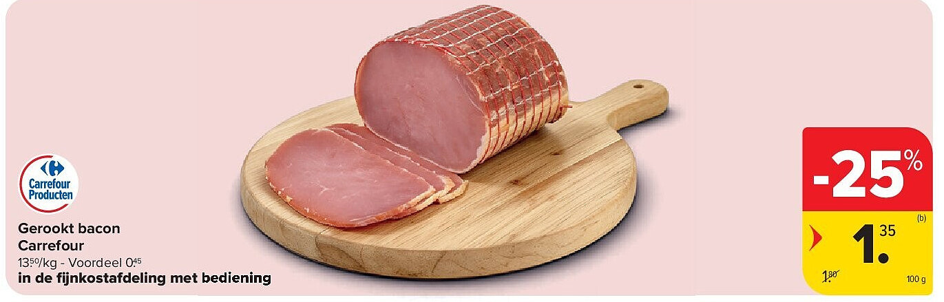 Gerookt bacon Carrefour