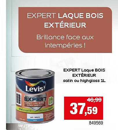 Levis EXPERT Laque BOIS EXTÉRIEUR satin ou highgloss 1L