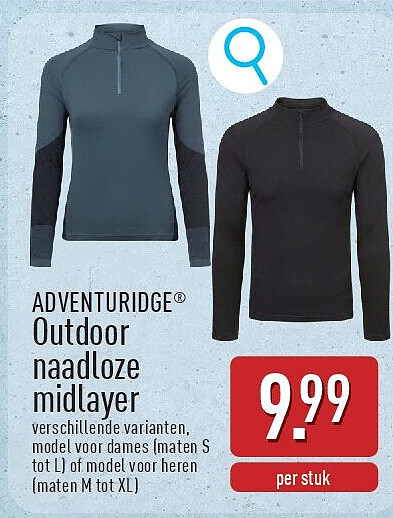Outdoor naadloze midlayer
