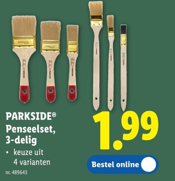 Penseelset, 3-delig
