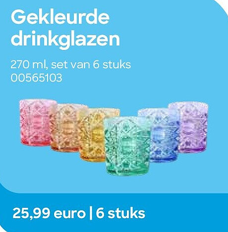 Gekleurde drinkglazen