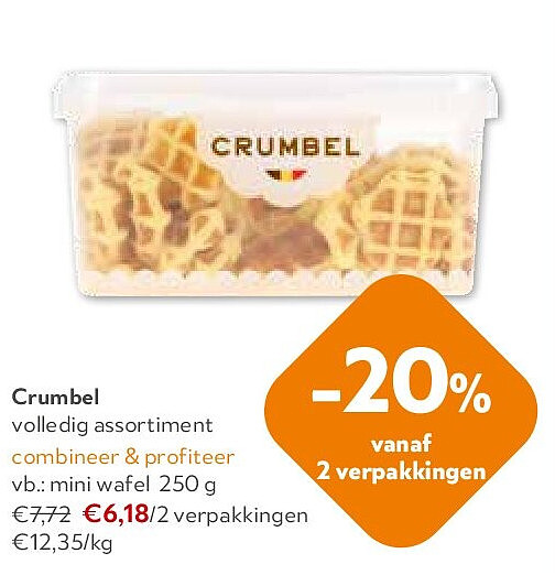 Crumbel mini wafel 250 g