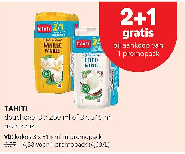 TAHITI douchegel 3 x 250 ml