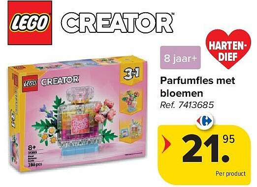 Parfumfl es met bloemen