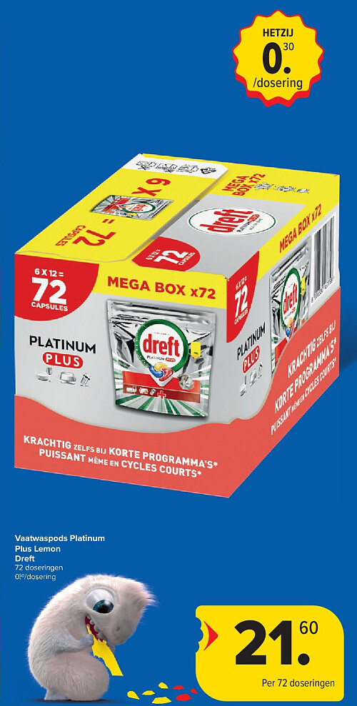 Vaatwaspods Platinum Plus Lemon Dreft