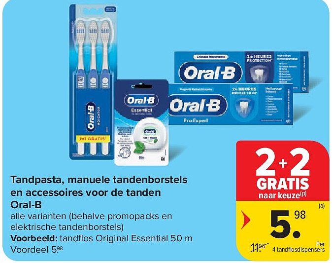 Tandpasta, manuele tandenborstels en accessoires voor de tanden Oral-B