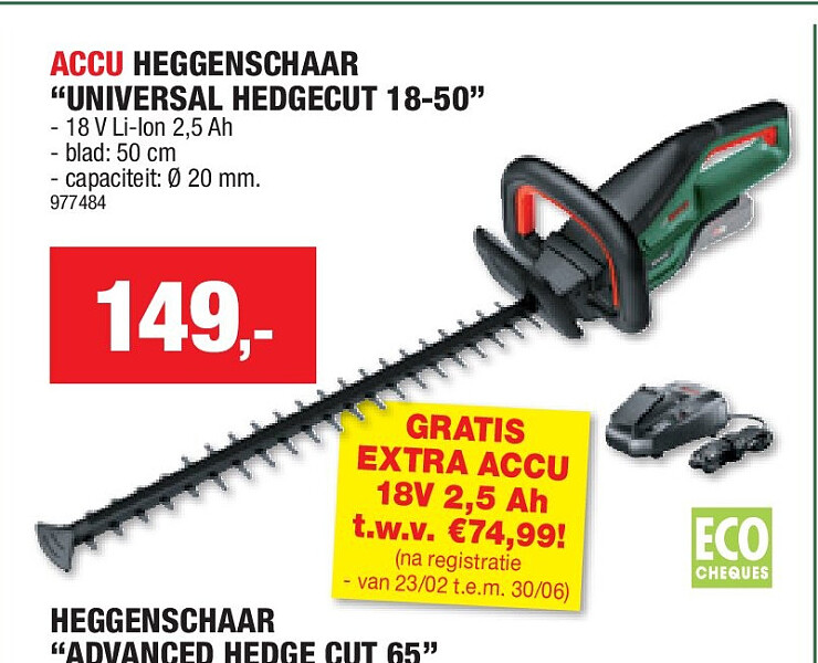 ACCU HEGGENSCHAAR “UNIVERSAL HEDGECUT 18-50”