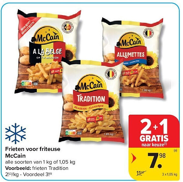 Frieten voor friteuse McCain