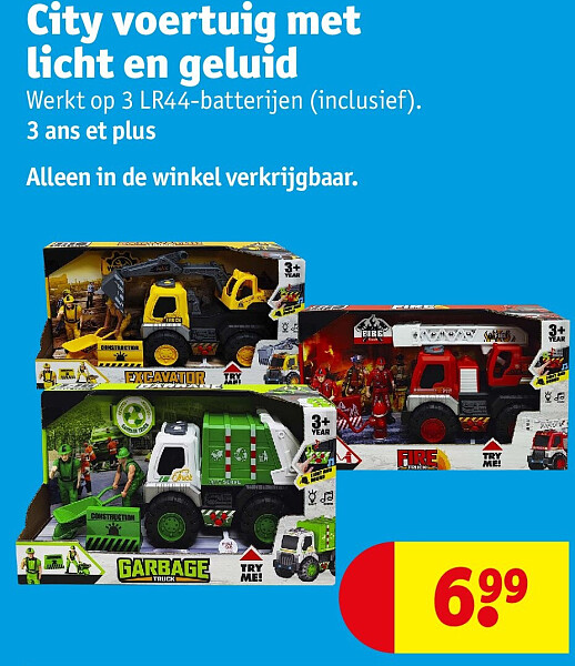 City voertuig met licht en geluid