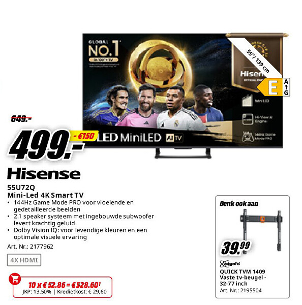 Hisense 55U72Q Mini-Led 4K Smart TV