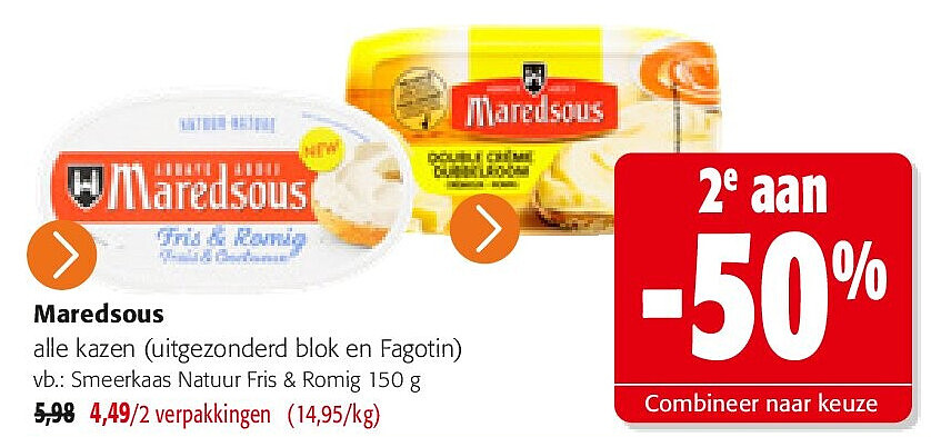 Maredsous Smeerkaas Natuur Fris & Romig 150 g