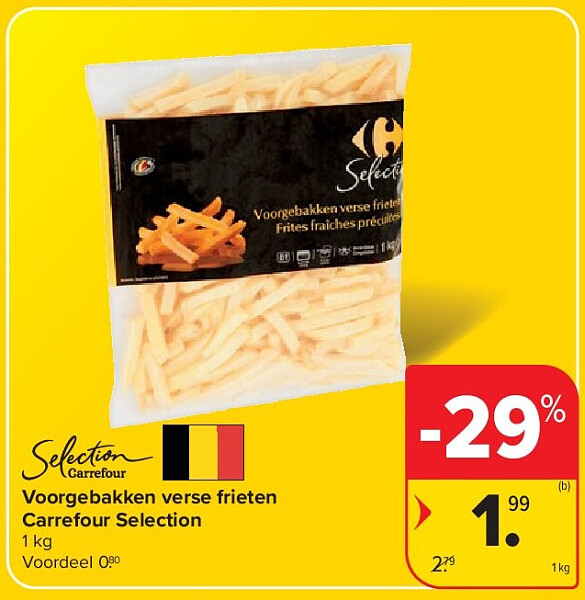 Voorgebakken verse frieten Carrefour Selection
