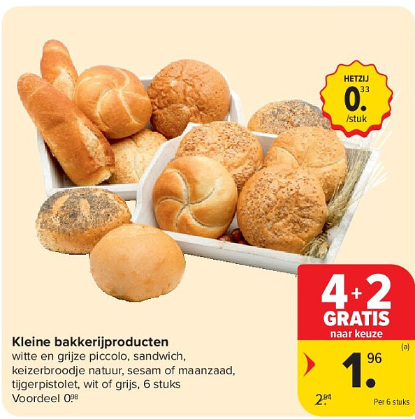 Kleine bakkerijproducten