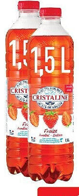 Eau minérale aromatisée fraise Cristaline, 1,5 l