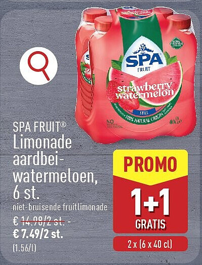 Limonade aardbei- watermeloen, 6st.