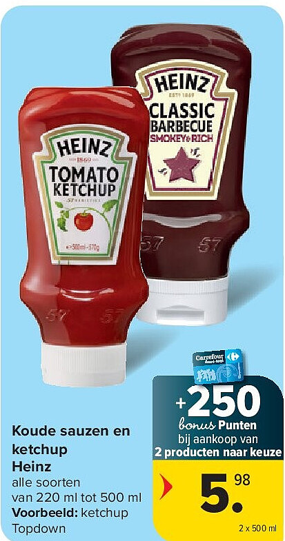 Koude sauzen en ketchup Heinz