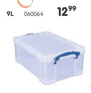 Opbergbox transparant 9L