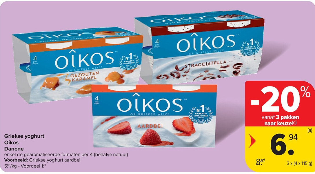 Griekse yoghurt Oîkos Danone