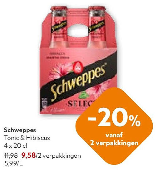 Schweppes Tonic & Hibiscus 4 x 20 cl