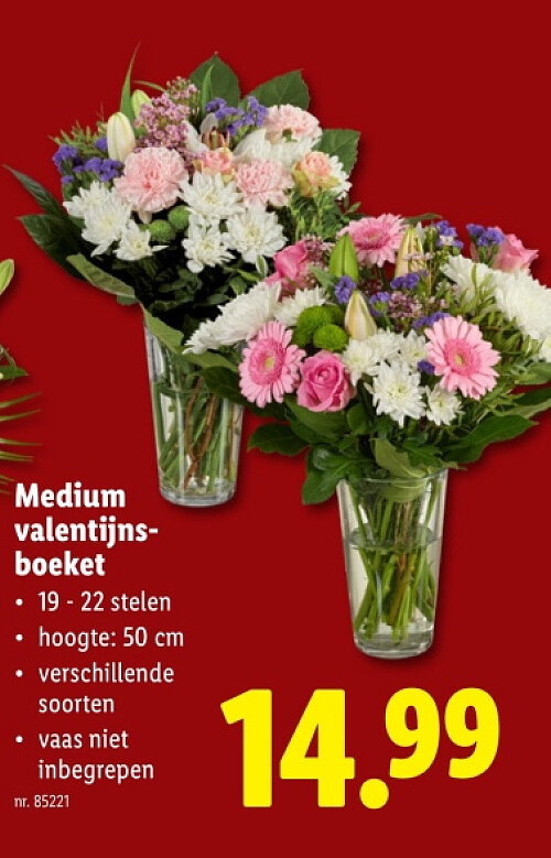 Medium valentijns boeket