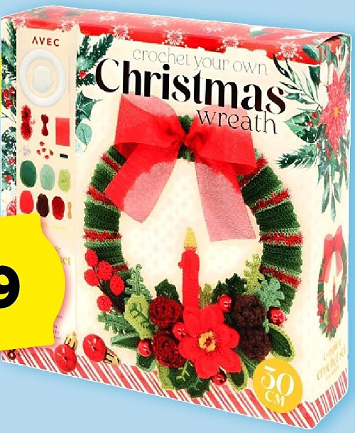 Crochet your own Christmas wreath