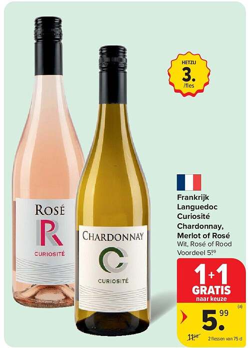 Frankrijk Languedoc Curiosité Chardonnay, Merlot of Rosé