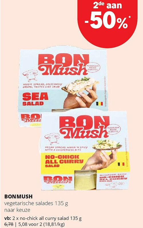 BONMUSH vegetarische salades 135 g