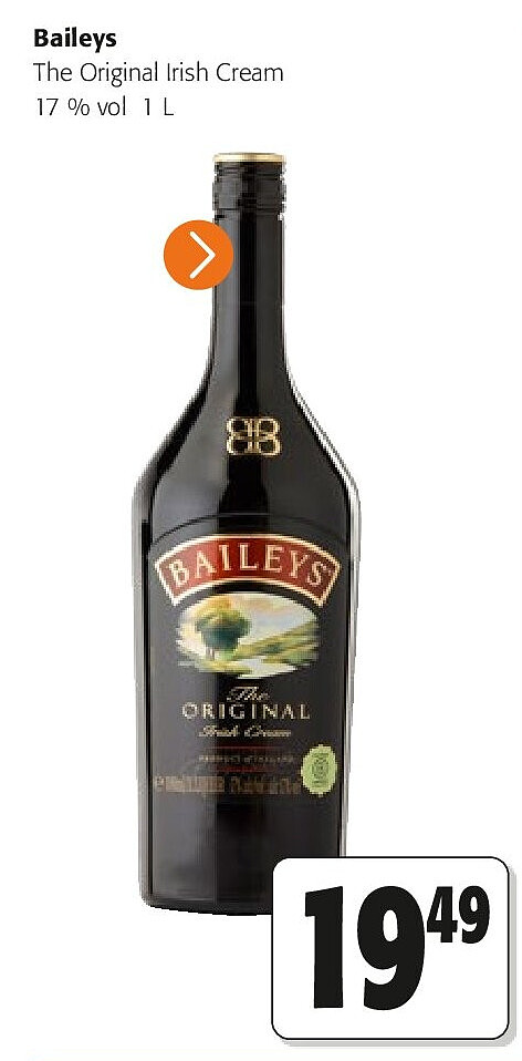 Baileys The Original Irish Cream 17 % vol 1 L