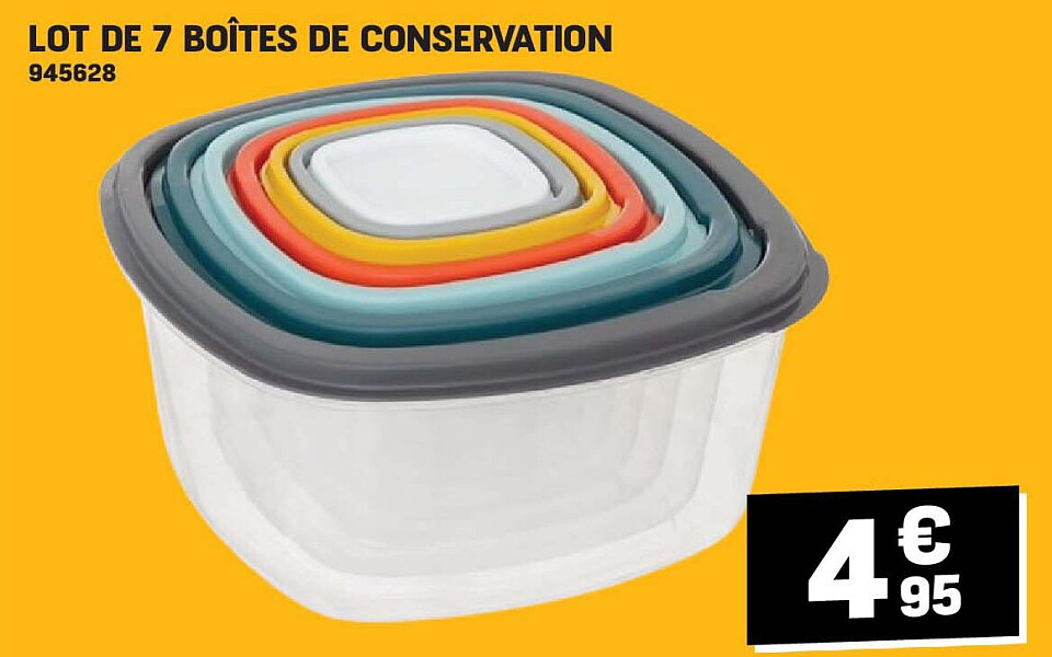 LOT DE 7 BOÎTES DE CONSERVATION