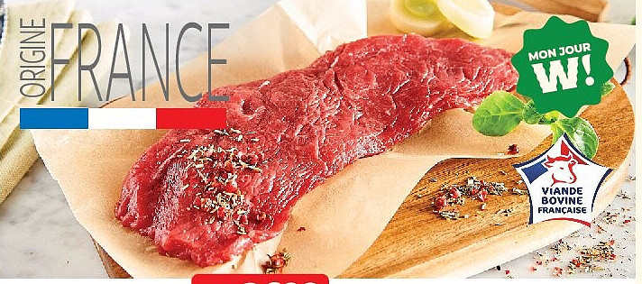 Viande bovine : steak