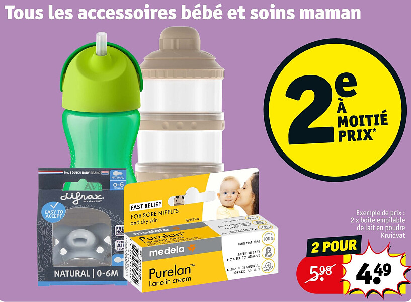 Tous les accessoires bébé et soins maman 2 POUR
