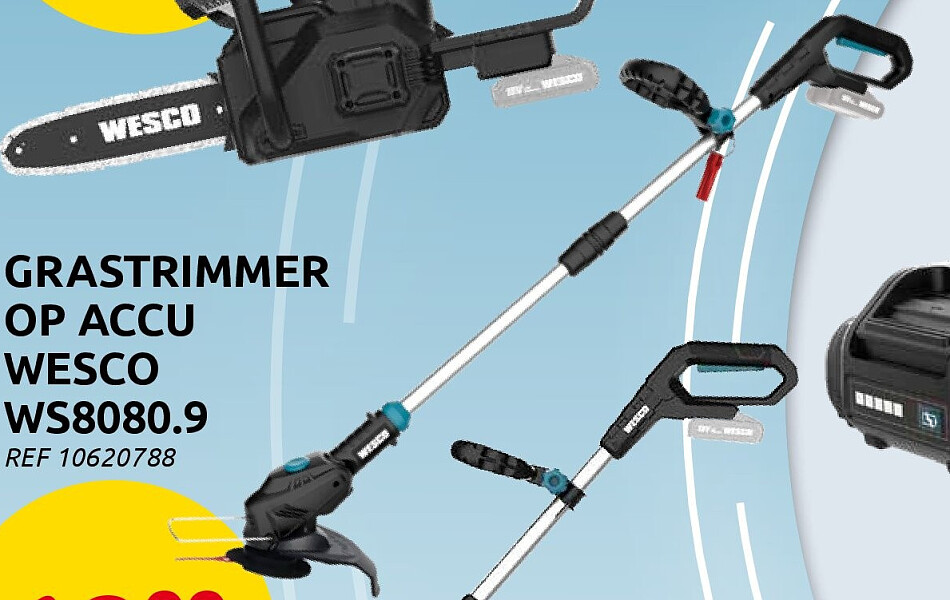 Grastrimmer op accu Wesco WS8080.9