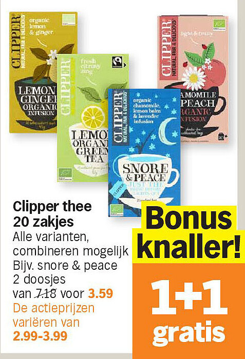 Clipper thee 20 zakjes