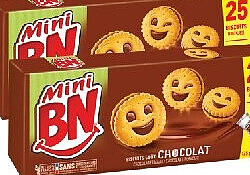 Biscuits goût chocolat Mini BN 175 g