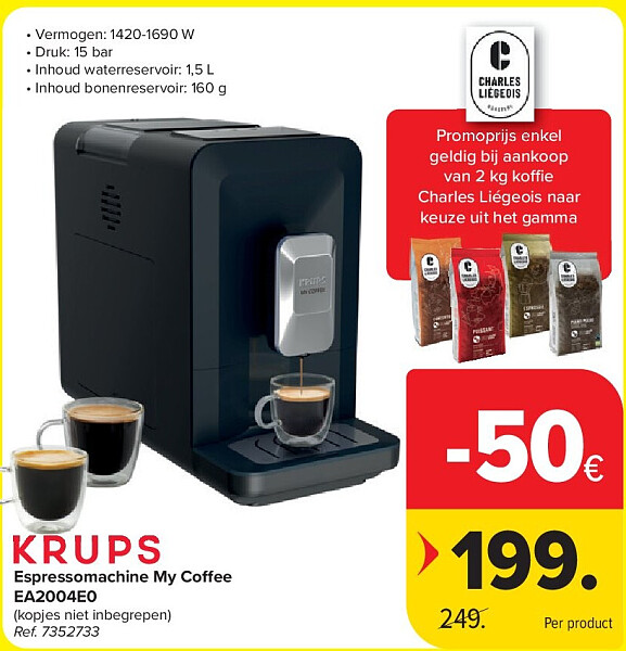 Espressomachine My Coffee EA2004E0