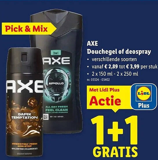 Douchegel of deospray