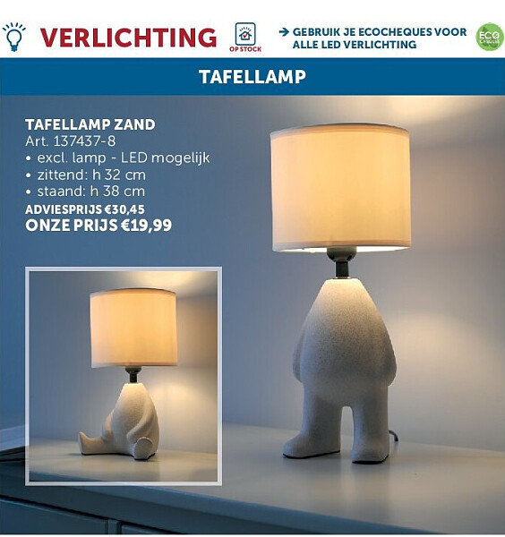 TAFELLAMP ZAND