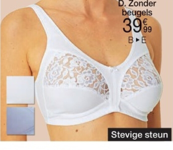 Beha zonder beugels met stevige steun