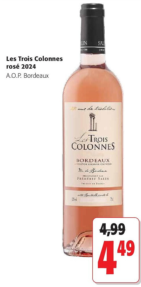 Les Trois Colonnes rosé 2024