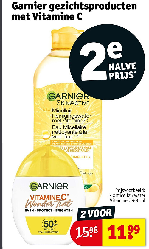 Garnier gezichtsproducten met Vitamine C