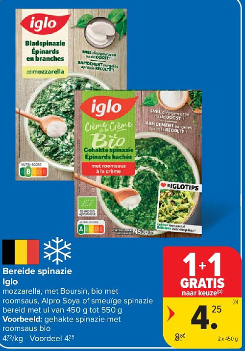 Bereide spinazie Iglo