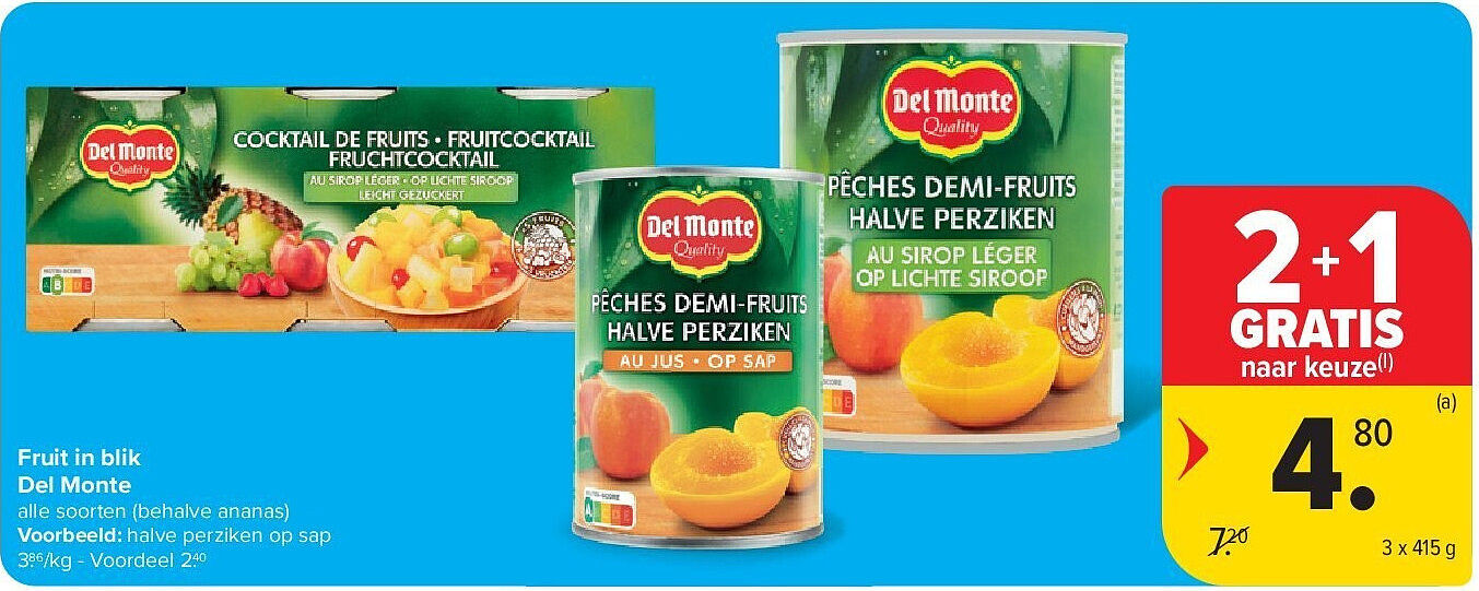 Fruit in blik Del Monte