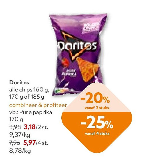 Doritos Pure paprika 170 g
