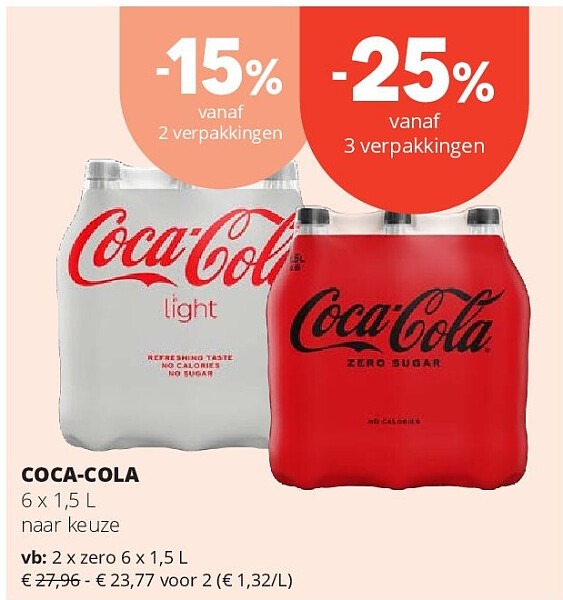 COCA-COLA zero 6 x 1,5 L