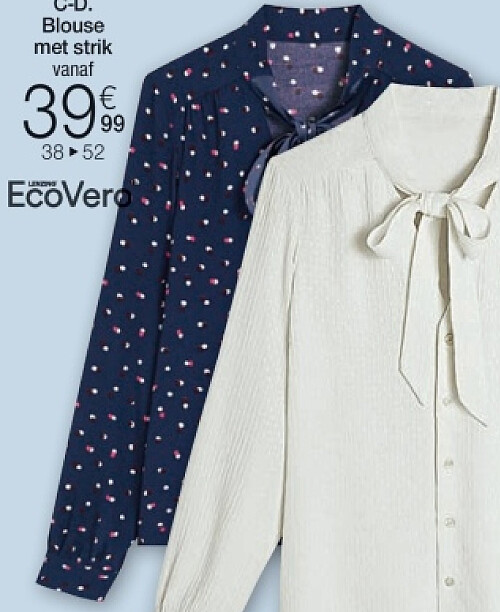 Blouse met strik, bolletjesprint