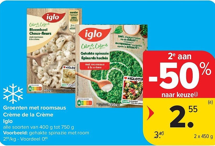 Groenten met roomsaus Crème de la Crème Iglo