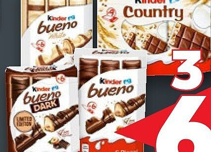 KINDER Bueno oder Country – 3er-Angebot