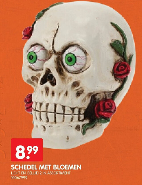 SCHEDEL MET BLOEMEN
