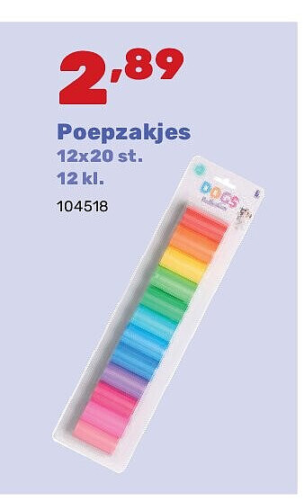 Poepzakjes 12x20 st. 12 kl.
