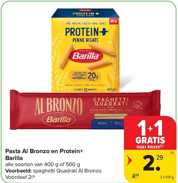 Pasta Al Bronzo en Protein+ Barilla